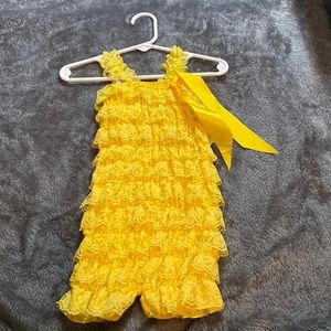 Yellow baby onesie
